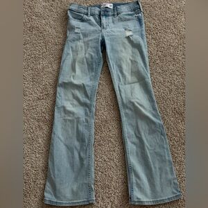 Abercrombie Kids Light Wash Distressed Bootcut Jeans Size 9/10